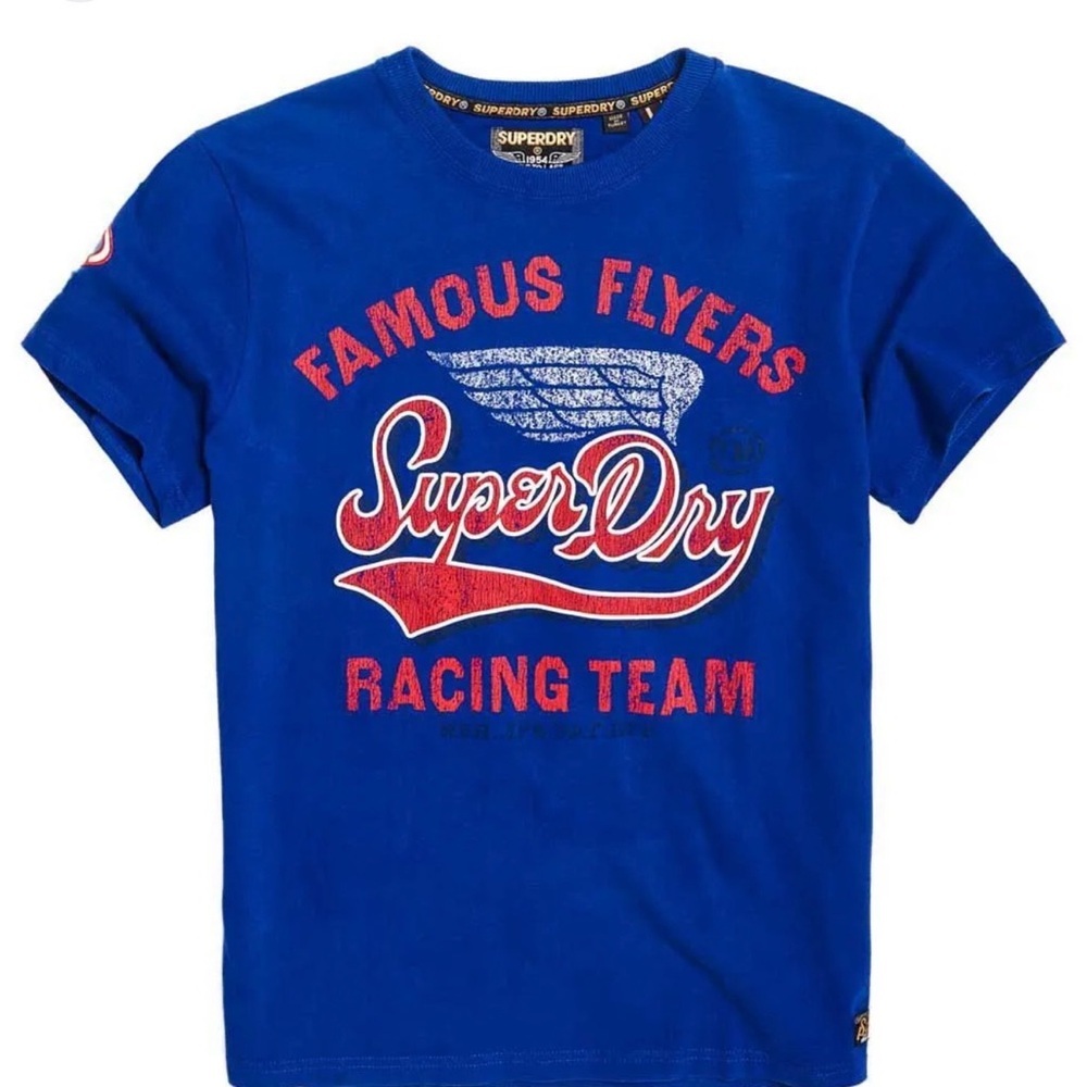 Super dry Famous Flyers Racing Team Crew Royal Blue
